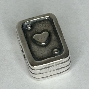 TROLLBEADS Playing Cards bead charm retired sterling silver marked 925S LAA